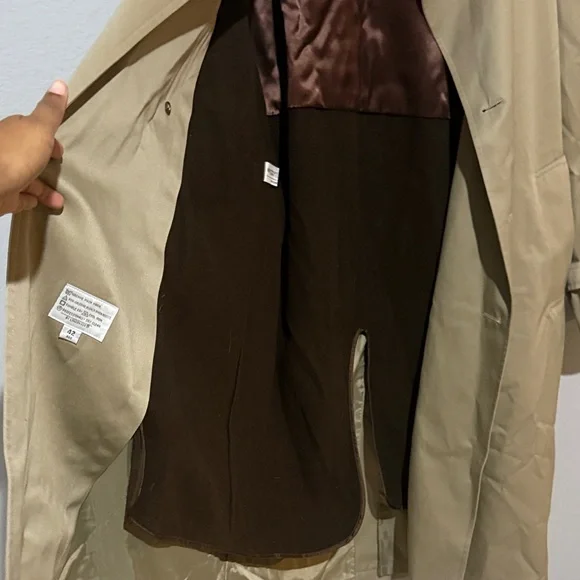 London Fog heavy Tan Men's Trench vintage Coat Sz 42